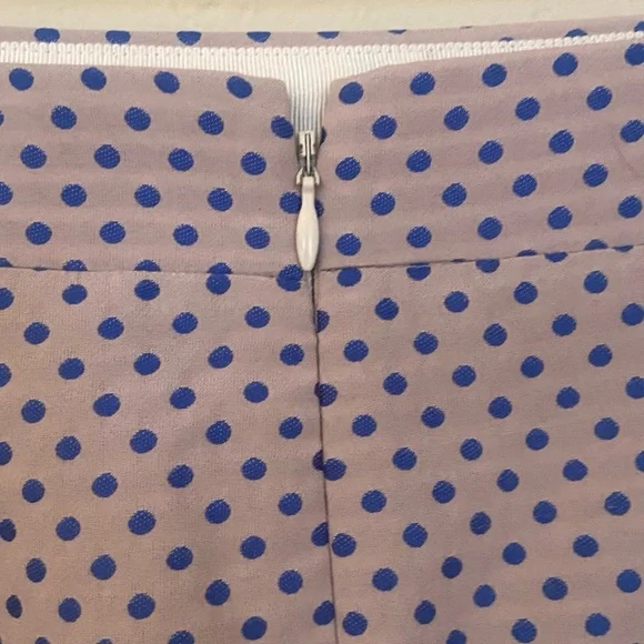 J. Crew | The Pencil Skirt in Royal Blue Polka Dot - Picture 10 of 14